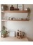 Dekoratif Doğal Ahşap 2’li Takım 40x15x4 cm (Gizli Aparatlı Raf) 1