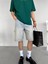 Baggy Fit Yıkamalı Jean Şort Buz Mavi 1