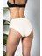 3'lü Paket Dikişsiz, Iz Yapmaz, Lazer Kesim, Yüksek Bel Slip Külot Ekru (MGP21263) 2