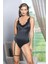 Saten Bacak Bantlı Çıtçıtlı Badi Siyah (MGP11490) 1