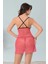 Pembe Tül Gecelik 654 4