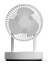 LED Işık ile Taşınabilir Fan 4000 Mah Şarj Edilebilir Dijital Ekran Uzaktan Kumanda Fan Yaz Fan Yatak Odası Masası Soğutma (Yurt Dışından) 1