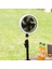 Şarj Edilebilir Dikey Fan Ev Tripod Ekran Fanı Yürüyüş Sallayarak Kafa Dikey Fan (Yurt Dışından) 3