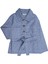 Dokuma Mavi Ekose Baharlık Kız Çocuk Ceket 1