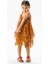 Afrodit Vual Yazlık Çocuk Elbise Hardal 6202 1