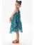 Afrodit Vual Yazlık Çocuk Elbise Turkuaz 6201 4