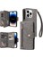 El Kayışı Fermuar ile iphone 14 Pro Kart Tutucu Manyetik Deri Kılıf (Yurt Dışından) 1