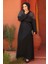 Fermuarlı Siyah Tesettür Abaya 29108S 2