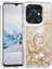 Tecno Spark 10 4g Kılıf Glitter Liquid Holder Gold 1