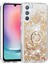 Samsung Galaxy A24 Kılıf Glitter Liquid Holder Gold 1