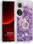 Honor 50 Kılıf Glitter Liquid Holder Mor 1