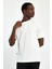 - Erkek Oversize Fit %100 Pamuk Kalın Dokulu Beyaz T-Shirt 1