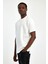 - Erkek Oversize Fit %100 Pamuk Kalın Dokulu Beyaz T-Shirt 4