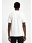 - Erkek Oversize Fit %100 Pamuk Kalın Dokulu Beyaz T-Shirt 5