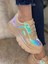 Günlük Kadın Spor Ayakkabı Yüksek Taban 6 cm Sneaker Siyah - Beyaz - Bej - Rugan - Süet 001 5
