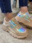 Günlük Kadın Spor Ayakkabı Yüksek Taban 6 cm Sneaker Siyah - Beyaz - Bej - Rugan - Süet 001 1