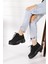 Günlük Kadın Spor Ayakkabı Yüksek Taban 6 cm Sneaker Siyah - Beyaz - Bej - Rugan - Süet 001 4
