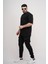 Erkek Over Size Basic Sade T-SHIRT%100 Pamuklu Kalın Dokulu Kumaş Bisiklet Yaka 2
