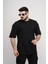 Erkek Over Size Basic Sade T-SHIRT%100 Pamuklu Kalın Dokulu Kumaş Bisiklet Yaka 3