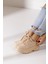 Günlük Kadın Spor Ayakkabı Yüksek Taban 6 cm Sneaker Siyah - Beyaz - Bej - Rugan - Süet 001 5