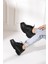 Günlük Kadın Spor Ayakkabı Yüksek Taban 6 cm Sneaker Siyah - Beyaz - Bej - Rugan - Süet 001 5