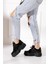 Günlük Kadın Spor Ayakkabı Yüksek Taban 6 cm Sneaker Siyah - Beyaz - Bej - Rugan - Süet 001 3
