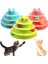 3 Katlı Toplu Yuvarlak Kedi Oyuncağı, Sarma Topu,sarı Toplu Yuvarlak Kedi Oyuncağı Kedi Eğlencesi 3