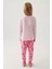 Barbie L1766-3 Kız Çocuk Uzun Kol Pijama Takımı 5