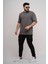 Erkek Over Size Basic Sade T-SHIRT%100 Pamuklu Kalın Dokulu Kumaş Bisiklet Yaka 1