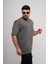 Erkek Over Size Basic Sade T-SHIRT%100 Pamuklu Kalın Dokulu Kumaş Bisiklet Yaka 2