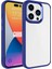 Apple iPhone 15 Pro Uyumlu Zore Krom Kapak-Lacivert 1