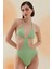 Bonesta Swimwear Mesquite Pistachio Green Terry Üçgen Asimetrik Mayo 2