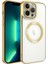 Apple iPhone 13 Pro Uyumlu Magsafe Wireless Şarj Özellikli Zore Setro Silikon-Gold 5