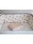 Babynest Dünyası 80X140 Beşik 4 Kenar Koruma Takımı Çift Yönlü ve Fermuarlı Astarlı Ayıcık Bej 2