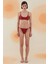 Blaze Burgundy Terry Kare Yaka Askılı Bikini Takımı 1