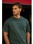 Erkek Bisiklet Yaka Düz Basic Baskısız Oversize Salas T-Shirt 1