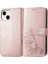 Iphone 14 Için Kılıf Artı Kapak Kapak Kısa Kayış Deri Kılıf Zarif Dört (Yurt Dışından) 1