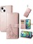 Iphone 14 Için Kılıf Artı Kapak Kapak Kısa Kayış Deri Kılıf Zarif Dört (Yurt Dışından) 4