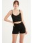 Dantel Detaylı Kaşkorse Crop Büstiyer Siyah 2116 2