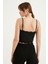Dantel Detaylı Kaşkorse Crop Büstiyer Siyah 2116 5