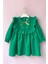 Fırfır ve Kurdele Detaylı Tasarım Yeşil Kız Çocuk Bebek Elbise 1