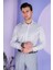 Erkek Slim Fit Uzun Kol Arkası Pensli 6 Drop Beyaz Siyah Çizgili Gömlek 1