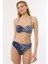 4600 Lacivert Straplez Bikini Takımı 2