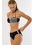4600 Gümüş Yaldız Desenli Straplez Bikini Takımı 5