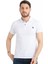 Erkek Net Beyaz Polo Yaka Yazlık Pamuklu Kısa Kollu T Shirt 1