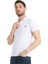 Erkek Net Beyaz Polo Yaka Yazlık Pamuklu Kısa Kollu T Shirt 3