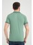 Erkek Yosun Yeşili Polo Yaka Biyeli Yazlık Pamuklu Kısa Kollu T Shirt 2