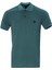 Erkek Koyu Turkuaz Polo Yaka Biyeli Yazlık Pamuklu Kısa Kollu T Shirt 3