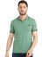 Erkek Yosun Yeşili Polo Yaka Biyeli Yazlık Pamuklu Kısa Kollu T Shirt 1