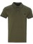 Erkek Zeytin Yeşili Polo Yaka Biyeli Yazlık Pamuklu Kısa Kollu T Shirt 2